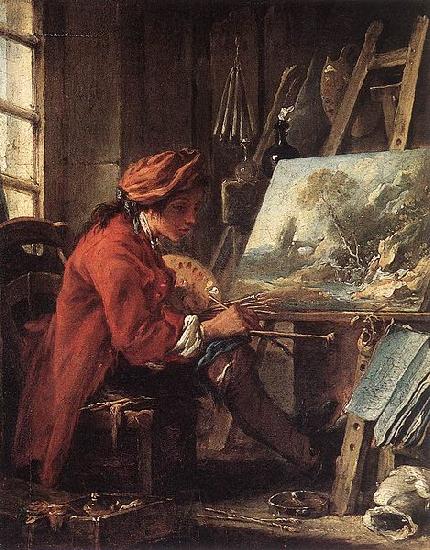 Francois Boucher Painter in his Studio Germany oil painting art